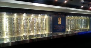 세계 하키 존에 있는 IIHF 명예의 전당 명예의 벽