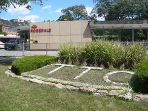 로즈데일 역(Rosedale station)은 그 역이 위치한 지역(로즈데일)의 이름을 따서 명명되었다.