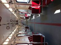 2011년부터 운행을 시작한 토론토 로켓 (TR) 전동차 내부 모습.