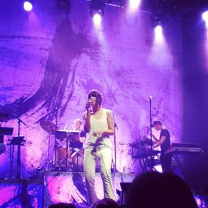 2014년 2월 10일 네덜란드 틸뷔르크 013에서 열린 "무기 마음속에" 투어 중 공연하는 마리아 메나