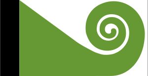 오스트리아 망명 예술가 프리덴스라이히 훈데르트바서가 디자인한 훈데르트바서 코루 깃발 (1983)