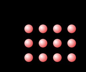 3 곱하기 4는 12이다.