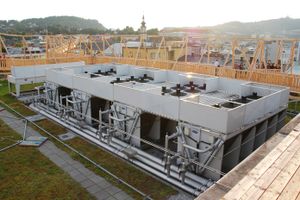 오스트리아 린츠의 쇼핑몰 Passage 옥상에 설치된 산업용 에어컨