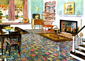 1928년 암스트롱 리놀륨 광고