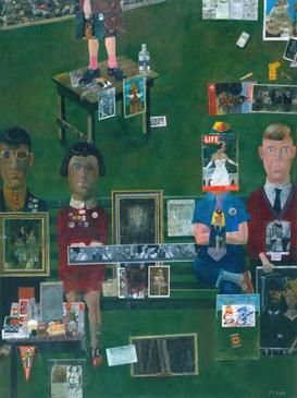 피터 블레이크(Peter Blake), 발코니 위에서(On the Balcony), 1955–1957, 콜라주, 혼합매체(mixed-media), 테이트 미술관(Tate Gallery)