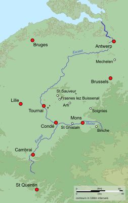 조스캥 데프레 시대의 에노 백작령과 주변 지역