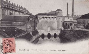 아르케 문을 통해 도시로 들어오는 스헬트강(20세기 초엽 엽서)