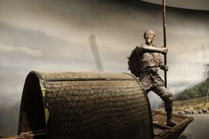 월나라 시대 소형 선박(디오라마)