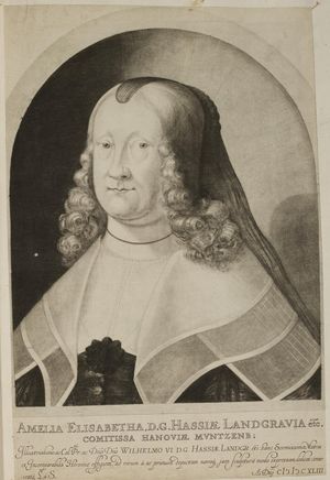 루트비히 폰 지겐(Ludwig von Siegen), 하나우-뮌첸베르크 백작부인 아말리아 엘리자베트(Countess Amalie Elisabeth of Hanau-Münzenberg), 1642년 작품은 명암법을 사용한 최초의 메조틴트로 알려져 있다.