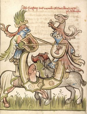 Sigestap fighting Rienolt as a joust