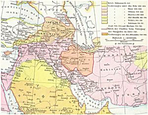 10세기 근동 지도(1886년 제작). 지발 주 동쪽에 호라산이 표시되어 있다.