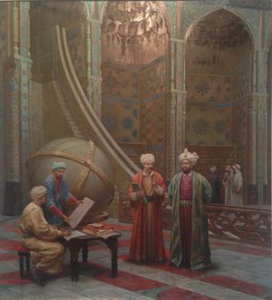 울루그 베그 천문대의 울루그 베그와 알리 쿠시.