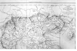 피에르 라피에(Pierre Lapie)의 마케도니아 일부 지도 (Carte d'une partie de la Macedoine, 1826).