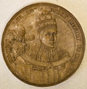 보니파시오 9세를 묘사한 동전, 보데 박물관, 베를린