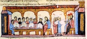 12세기 마드리드 스킬리체스(마드리드 스킬리체스)에 나오는 대학교 철학 수업 묘사