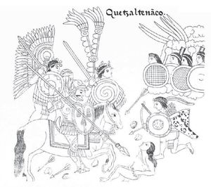 케찰테낭고 정복을 보여주는 틀락스칼라의 그림의 페이지