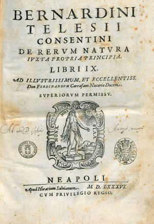 De rerum natura iuxta propria principia, 1586