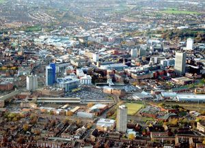 레스터 중심부 (서북서쪽 방향)