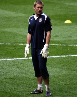 2008년 웨스트햄 유나이티드에서 몸을 푸는 그린