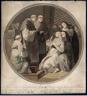 엘로이즈가 아르장퇴유에서 수녀복을 입다