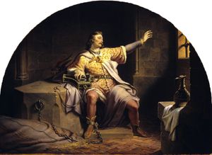 헨릭 베버가 그린 비셰그라드의 솔로몬 탑에 있는 솔로몬 왕