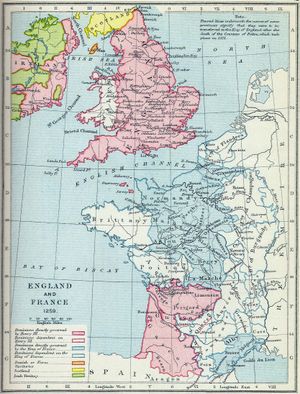 1259년 파리 조약 이후의 잉글랜드와 프랑스