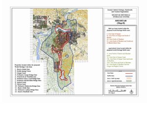 슈슈타르 역사적 수리 시스템 지도