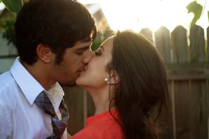 친밀한 이성애 커플의 예