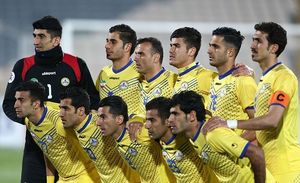 2016년 2월 9일 알 자이시와의 AFC 챔피언스리그 경기 전 나프트 테헤란 팀 사진