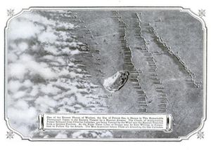 독일군의 러시아군에 대한 가스 공격 항공 사진