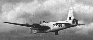 턱 아래에 ASV III 레이더와 배 아래에 리이 라이트를 장착한 빅커스 웰링턴