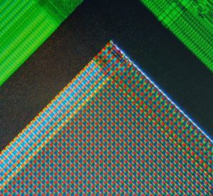 웹캠 디지털 카메라의 사진 센서 어레이 모서리 현미경 사진