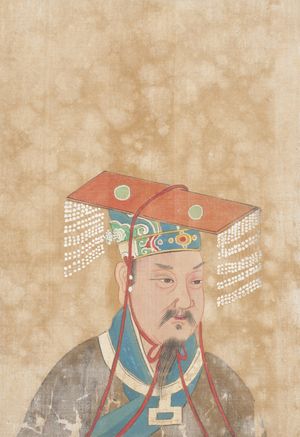 1900년경 제작된 Portraits of Famous Men 앨범에 묘사된 모습 (필라델피아 미술관 소장)