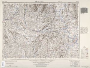 류저우(柳州, LIU-CHOU (LIUCHOW)라고 표기된 지도)를 포함한 지도 (미 육군 지도 제작소, 1954)