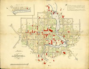 19세기 말 뉘셰핑 지도