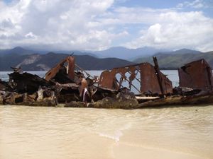제2차 세계 대전 당시 베네수엘라에 피신했던 독일 선박 "세소스트리스(Sesostris)"의 잔해