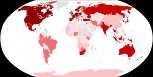 국가와 영토별 오미크론 변이 누적 확진자 수