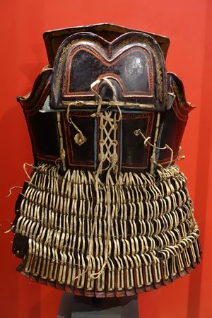 가죽, 나무, 가죽으로 만든 이족(Yi people)의 갑옷, 청나라