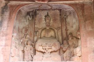 남조의 통치자 이모훈(779–808년 재위)의 조각