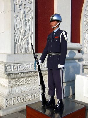 ROC 명예 경비대 병사와 그의 M1 개런드