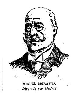 El País에 실린 미구엘 모라이타 이 사그라리오(Miguel Morayta y Sagrario)의 삽화. 1903년 3월 25일 발행.