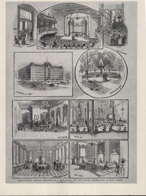 프랭클린 스퀘어의 구 세인트 제임스 호텔에 있던 NEC의 두 번째 건물 사진.