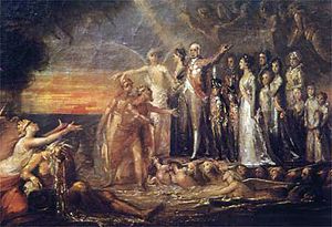 주앙 6세와 그의 가족의 브라질 도착을 묘사한 그림