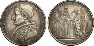 그레고리오 16세 교황의 1834년 주화