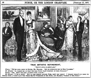 듀 모리에(George du Maurier) 만화에서 풍자적으로 그려진 아닐린 염료 열풍