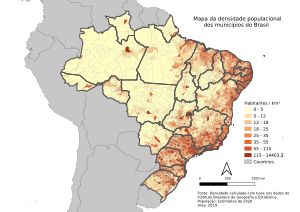 브라질 시의 인구 밀도