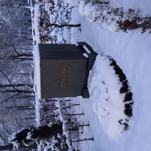 눈 내리는 날의 오스발트 슈펭글러의 묘.