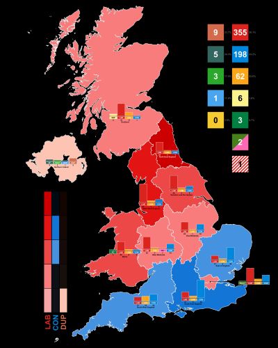 국가 및 잉글랜드 지역별 결과