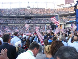 2008년 민주당 전당대회 중 스티비 원더의 공연