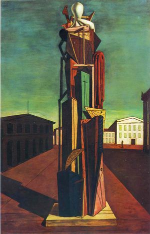 《위대한 형이상학자》(Il grande metafisico), 1917, 캔버스에 유채, 104.8 x 69.5 cm